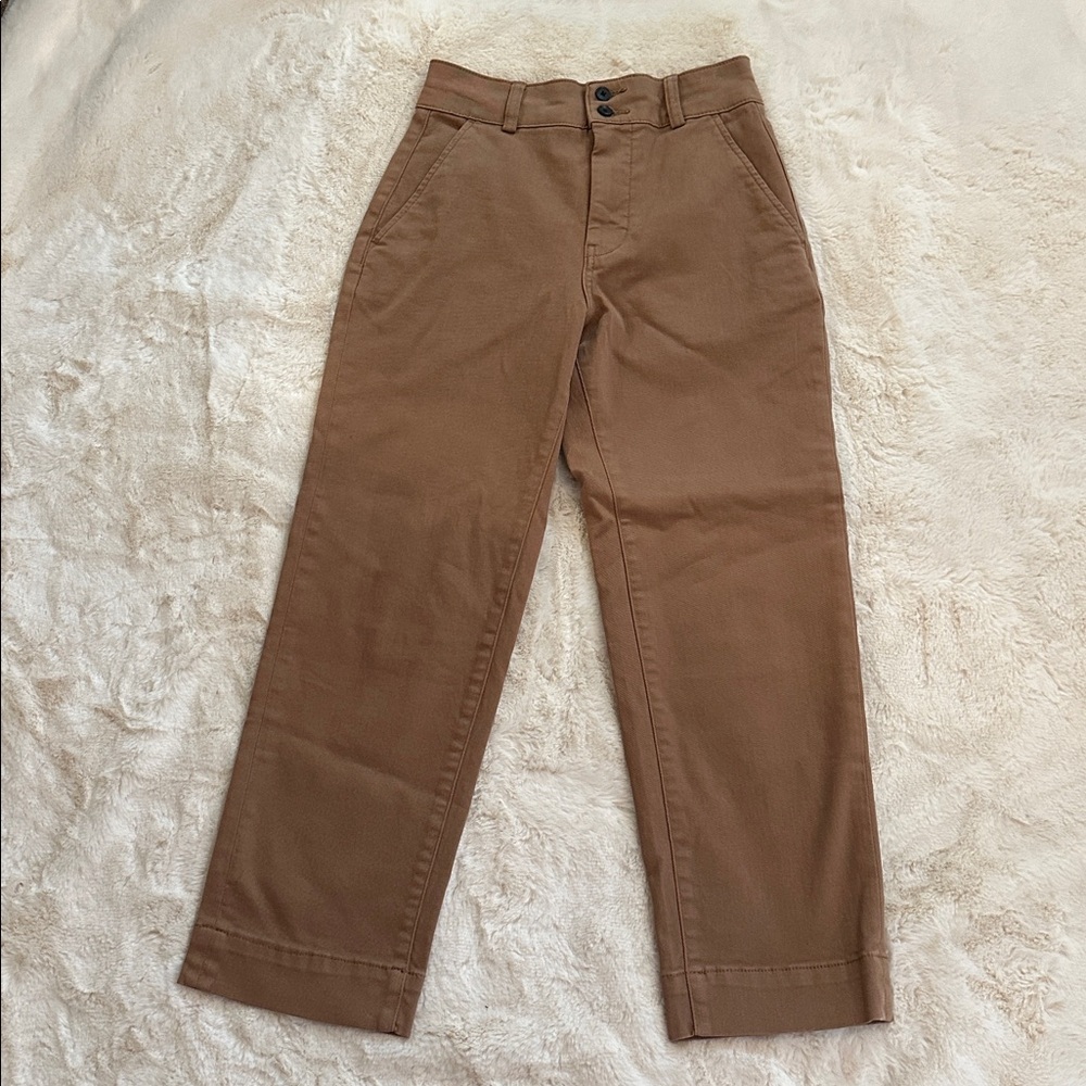 Everlane Women’s Tan Straight-Leg Ankle Chinos, size 2